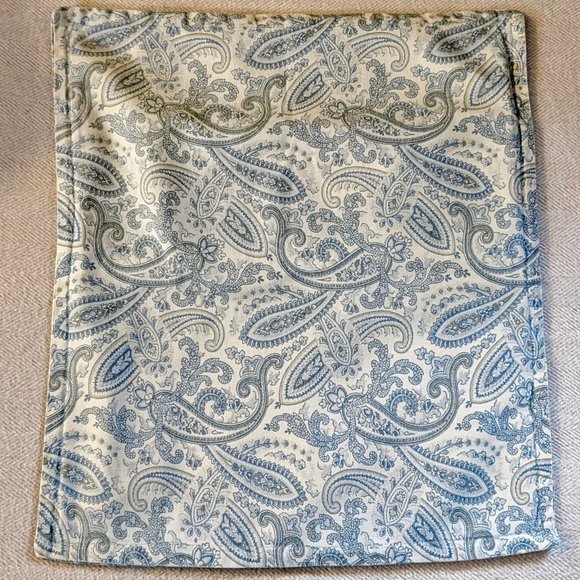 Paisley Throw-Pillow Cover (Blue & White) - Picture 1 of 8